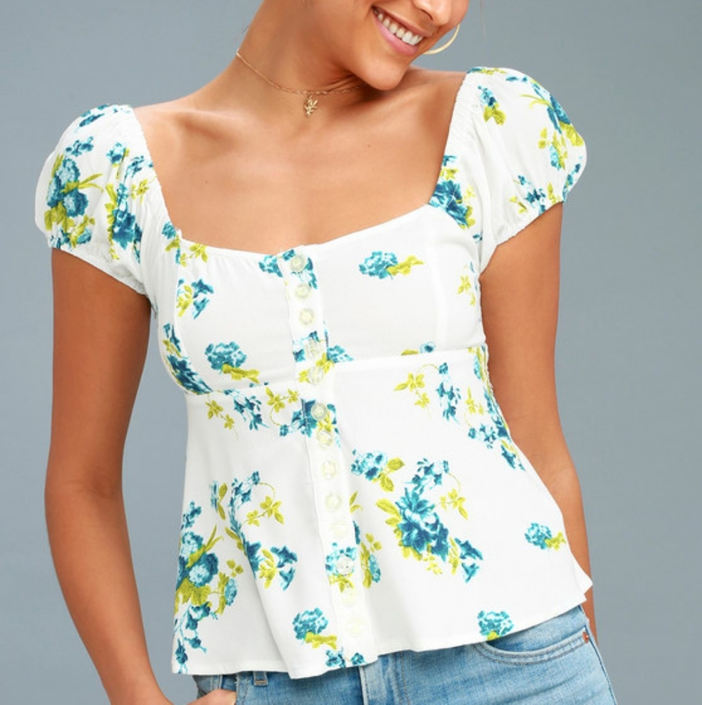 Free People | Close To You Floral Blouse